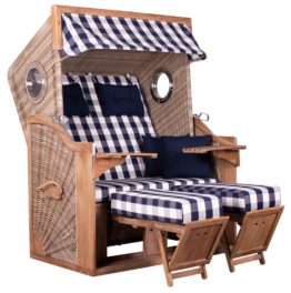 FSC® Strandkorb TRENDY PURE Greenline 135XL PE antique white Dessin 743