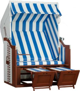 Strandkorb Profi Ostsee Fehmarn weiß Dessin 991