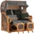 Strandkorb Amrum Grande Teak PE grey Dessin 504