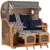 Strandkorb Amrum Grande Teak PE grey Dessin 518