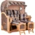 Strandkorb Amrum Grande Teak PE grey Dessin 583