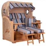 Strandkorb Norderney Teak Bullauge PE shell Dessin 580