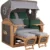 Strandkorb Werdum XL Teak PE grey Dessin 571
