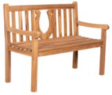 Gartenbank Hufeisen Teak 120 cm
