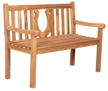Gartenbank Hufeisen Teak 120 cm
