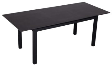 Ausziehtisch Tarifa 160/210 x 90 cm dark grey Aluminium