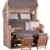 FSC® Strandkorb TRENDY PURE Greenline 175XL PE antique white Dessin 753 / inkl. Rückholfeder