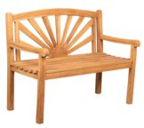 Gartenbank Sonne Teak 120 cm