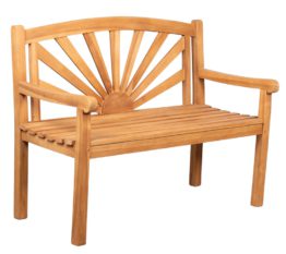 Gartenbank Sonne Teak 120 cm
