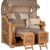 Strandkorb Amrum Grande Bullauge Teak PE Banana Dessin 534