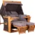 Strandkorb deVries PURE® Friesland Sylt XXL PE stone grey Des. 235