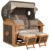 Strandkorb Werdum XL Teak PE Grey Dessin 510