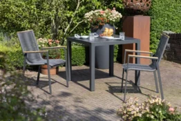 Gartenmöbelset Diningsessel Alicante mit Tisch Tarifa 90x90cm