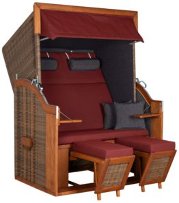 Strandkorb Tinnum Pinie PE griseum Dessin 575