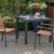 Gartenmöbelset Diningsessel Alicante terracotta mit Tisch Tarifa 90x90cm