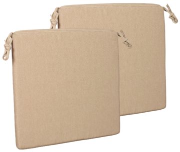 Sitzkissen 2er Set uni taupe ca. 50x50 cm