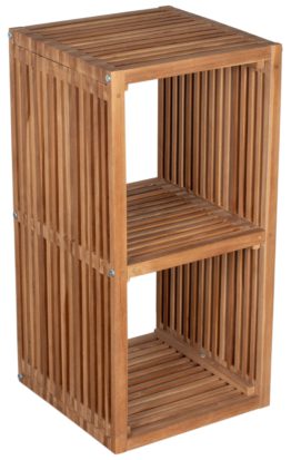 Teakregal 2 Fächer Outdoor 80x40x40 cm