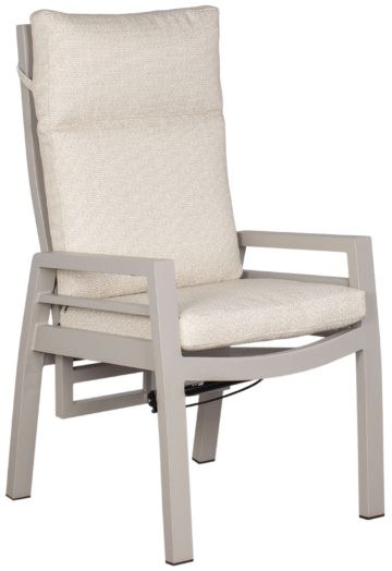 Relaxsessel Sevilla ivory Alu/Textilene inkl. Kissen hellgrau