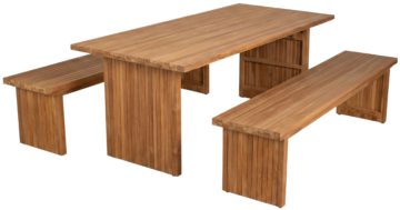 Gartenmöbelset Teak Bank + Tisch Ashford 180cm