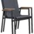 Dining Stapelsessel Montana Textilene anthrazit mit Teakarmlehne
