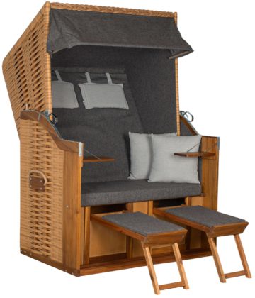 FSC®-zertifizierter Strandkorb Trend 10 PE nature Des. 753